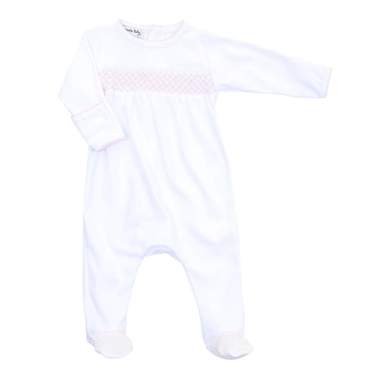 MB Essentals Smocked Footie - Pink