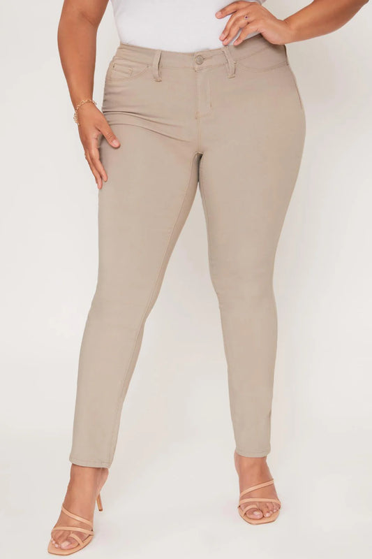 YMI Plus Hyperstretch Skinny - Taupe, 1XL