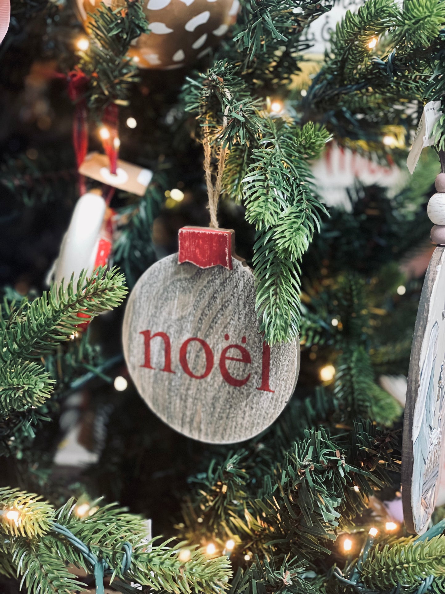 A & Co. Noel Wood Ornament