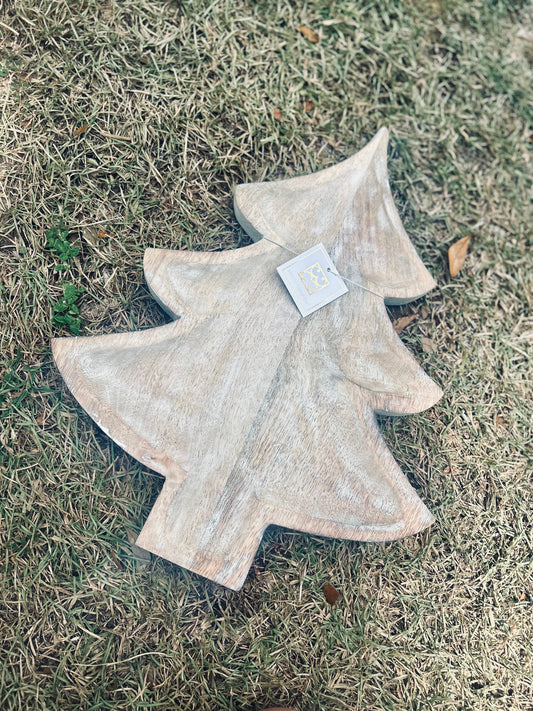 Mary Square Wood Tree Bowl - Large