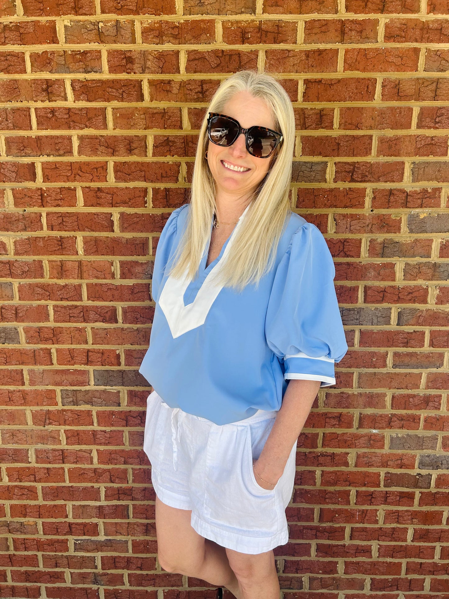 Entro Solid Band Caftan Top