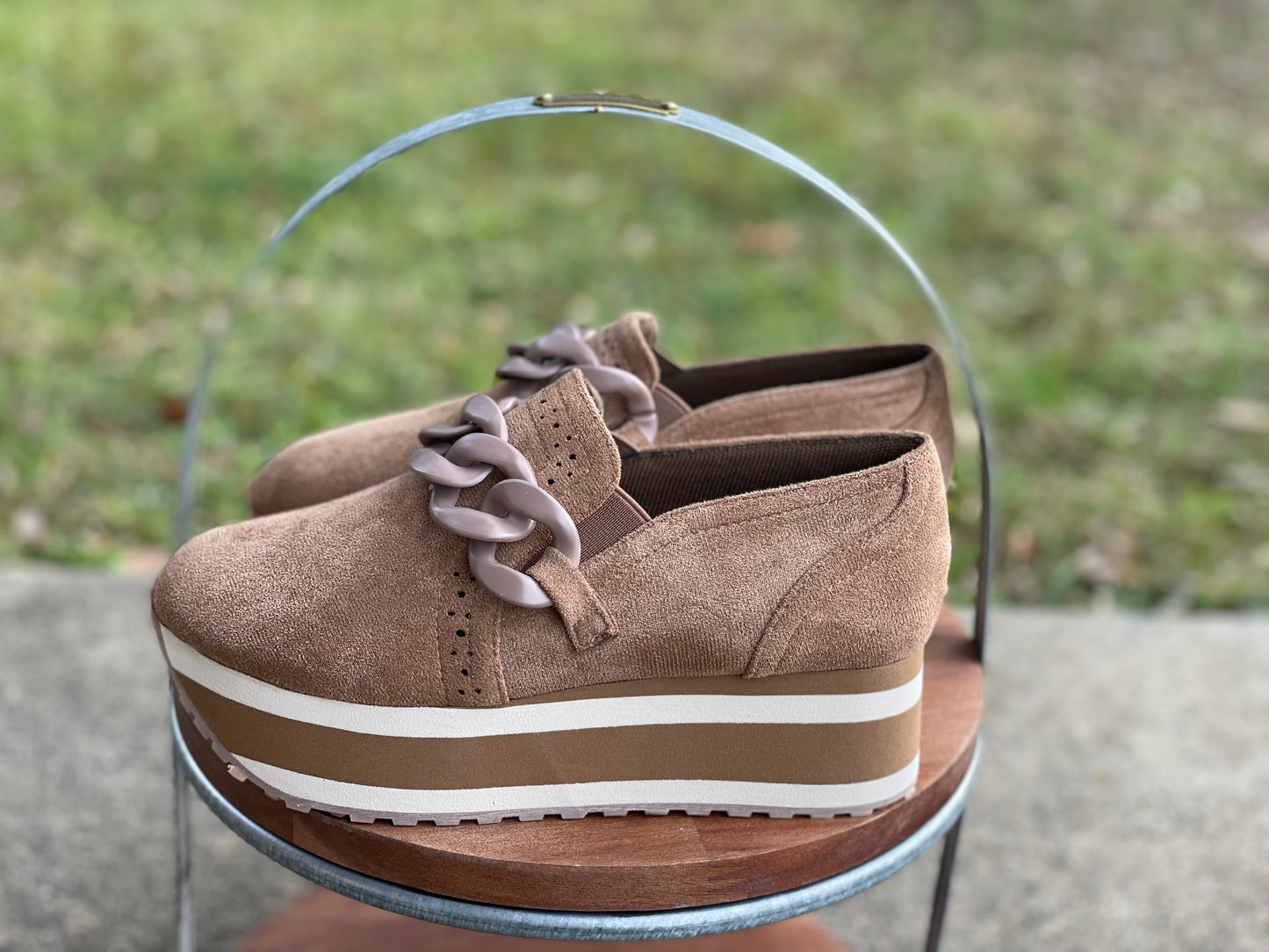 PD Platform Loafers - Taupe Suede