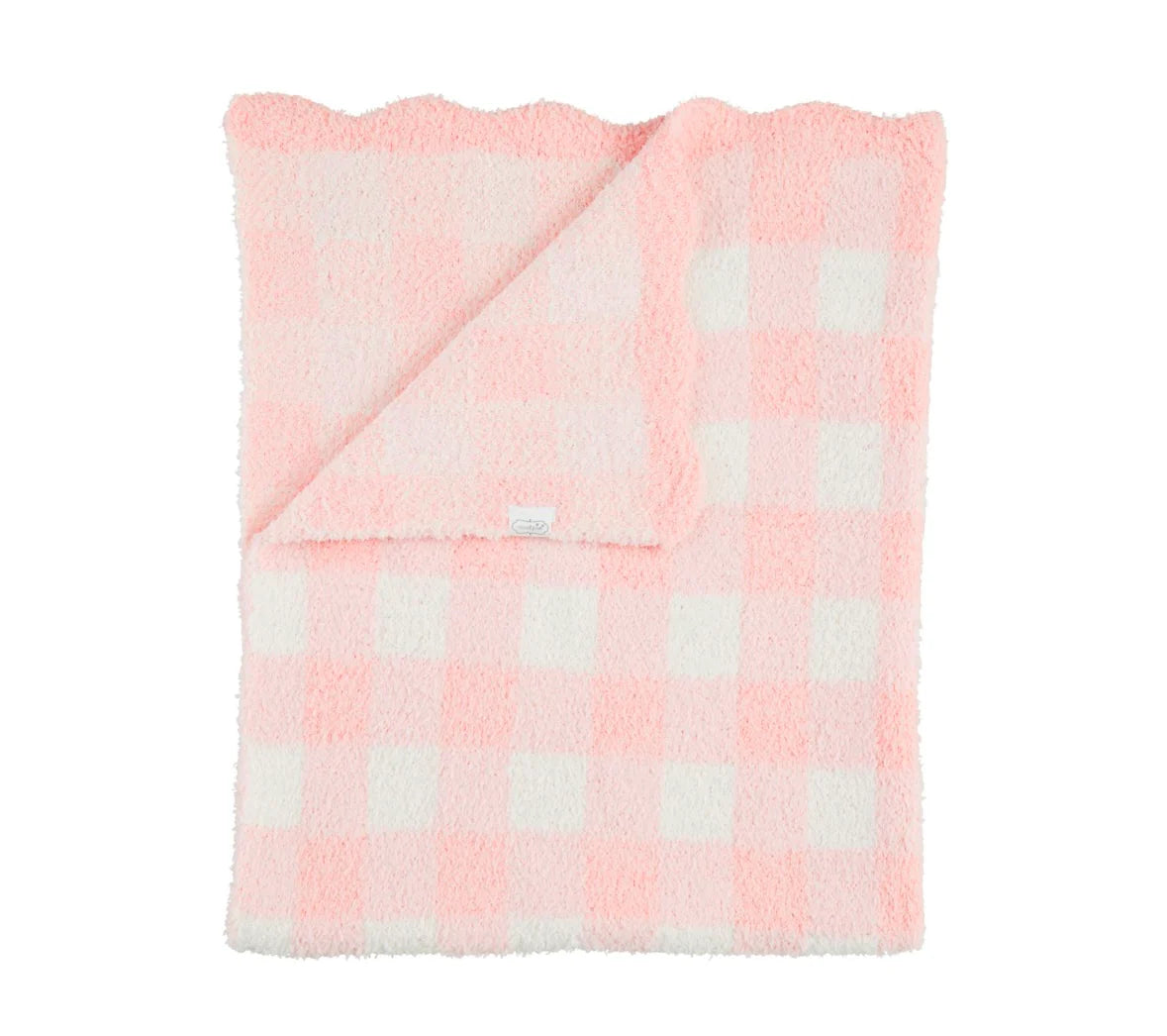 Mudpie Scallop Chenille Baby Blanket