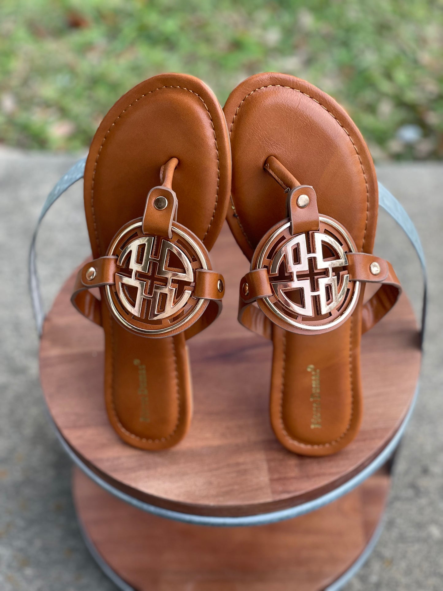 PD Limit Sandals - Tan with Gold