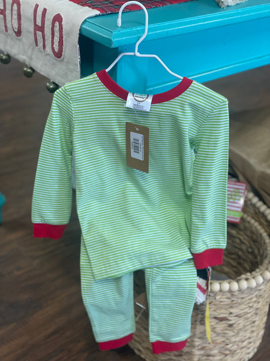 BB Pajamas - Thin Lime Striped