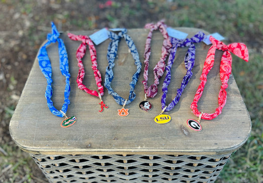 Canvas Gameday Scarf Necklaces