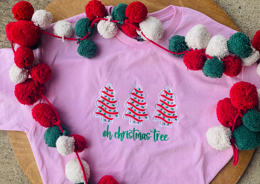 Embroidered Tree Cake Tee