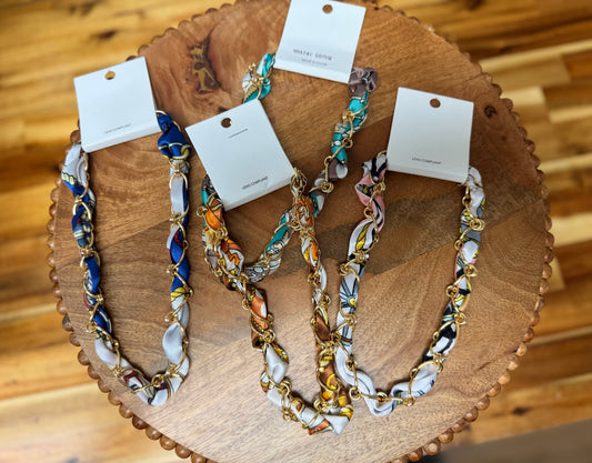 Scarf Fabric Chain Necklace
