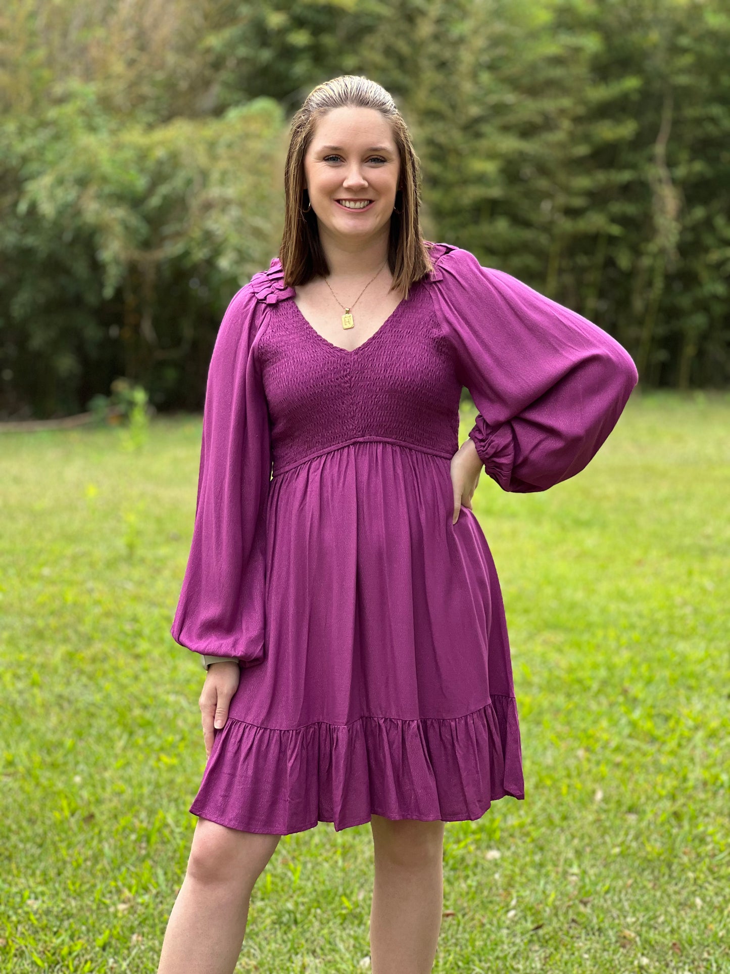 Jodifl Glitter Smock Dress - Purple