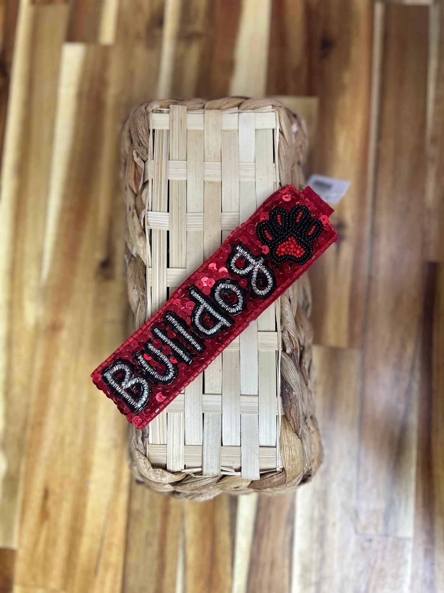 GS Bulldog Beaded Keychain