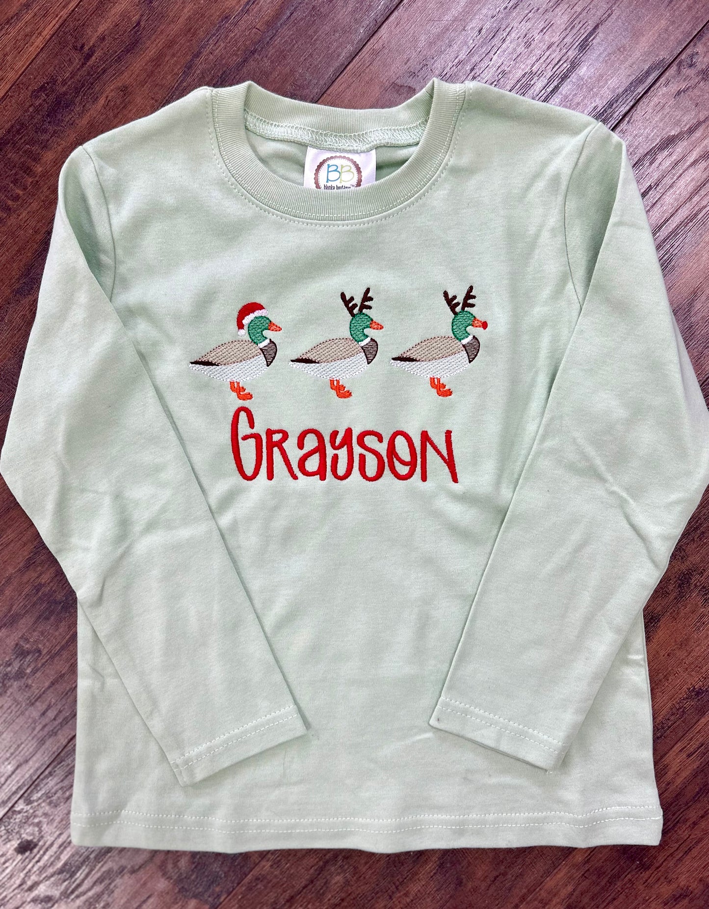 Sketch Stitch Shirt - Christmas Mallards