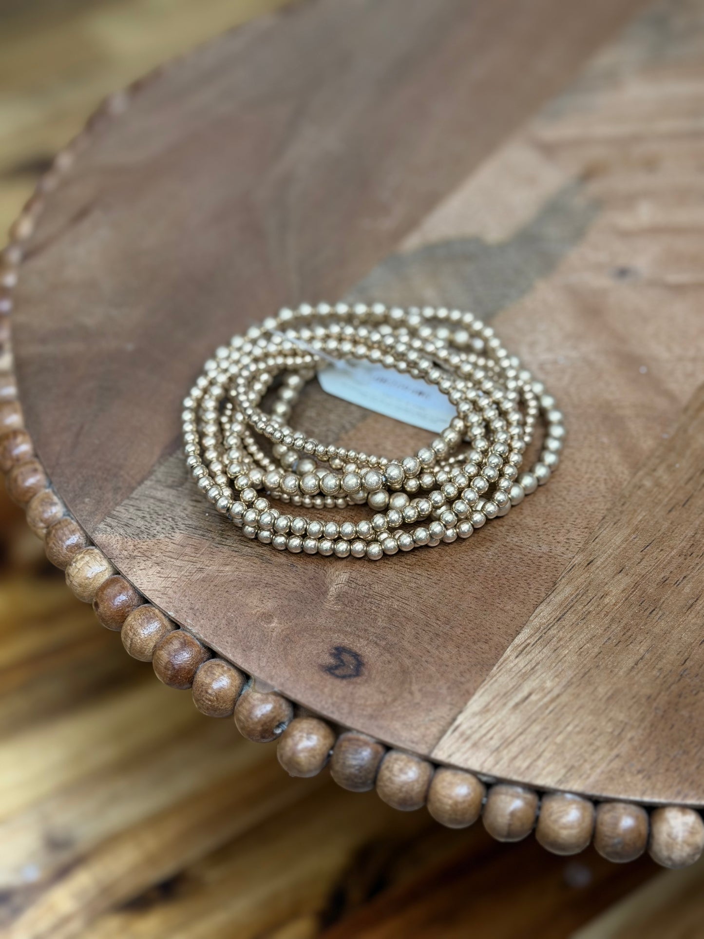 Set of 9 Small Bead Bracelets