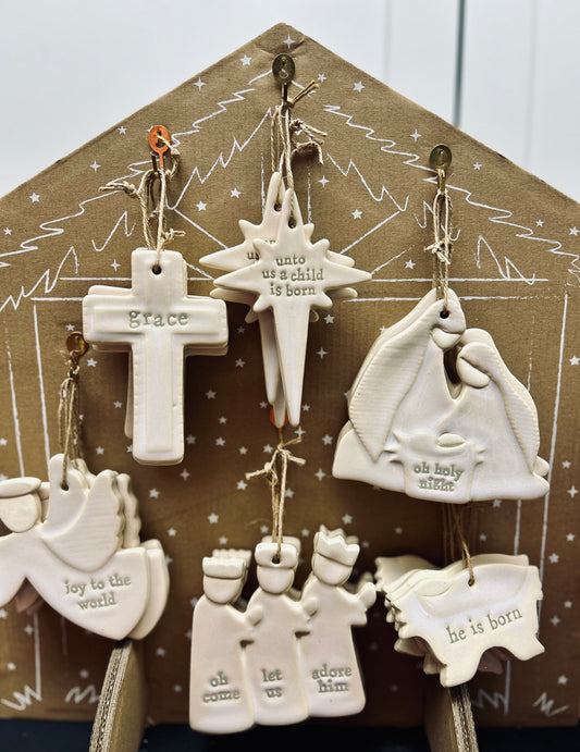 Mudpie Nativity Ornaments