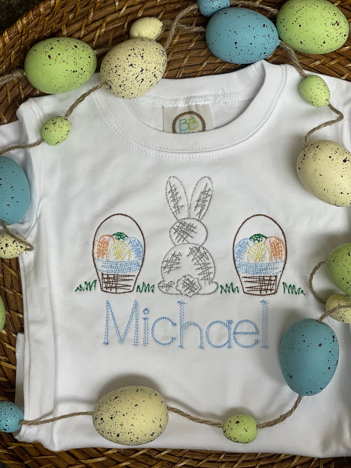 Sketch Stitch Shirt - Boy Easter Scribbles