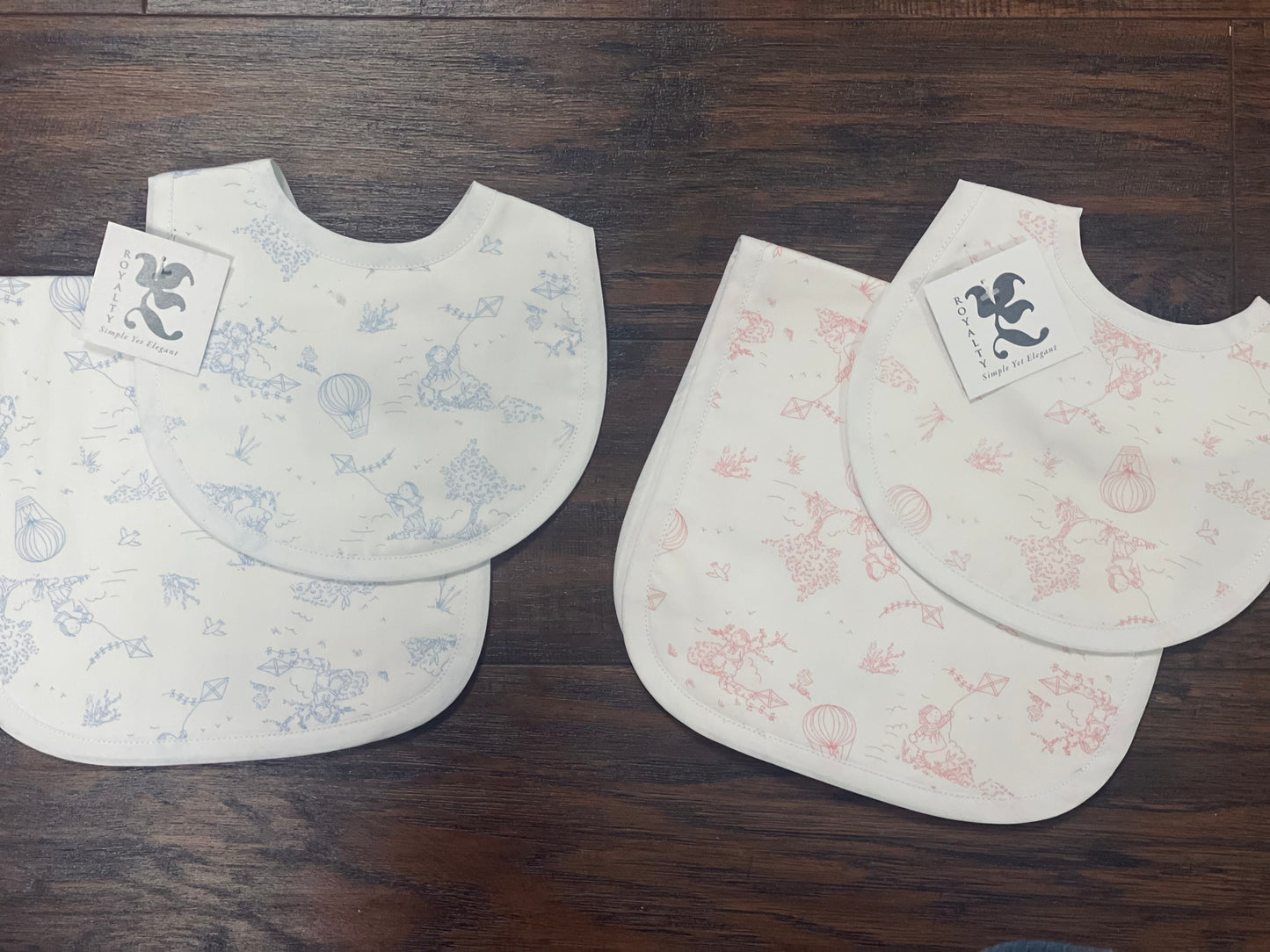 Royalty Bib and Burpcloth Monogrammed Set - Hot Air Balloon