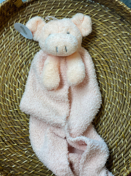 Mudpie Chenille Lovey - Pig