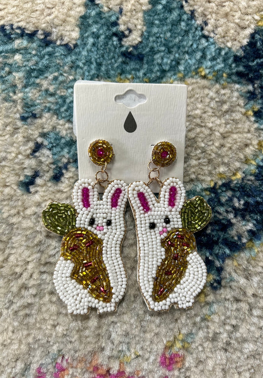 GS Beaded Bunny Earring