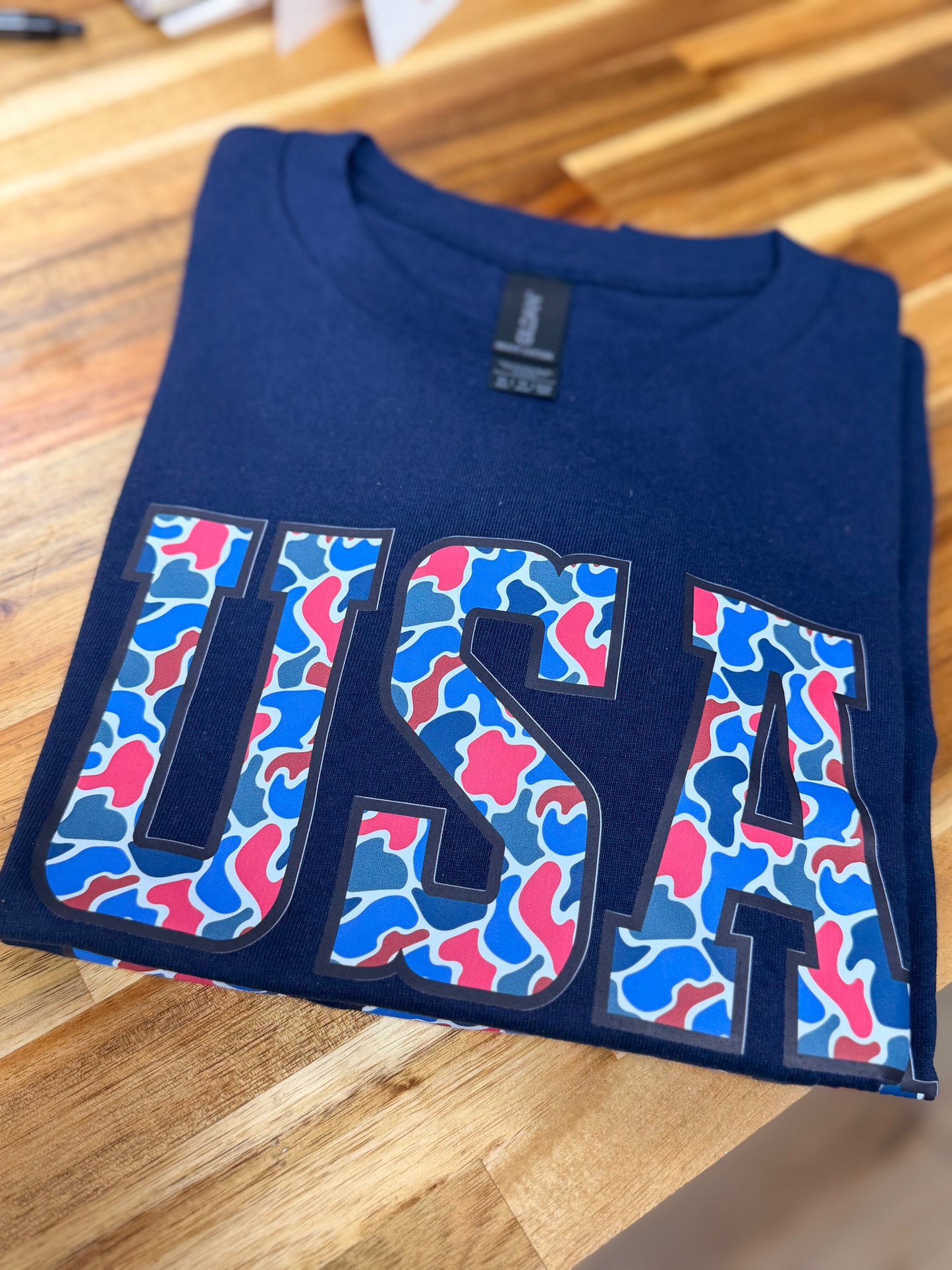 Camo USA Solid Navy Tee