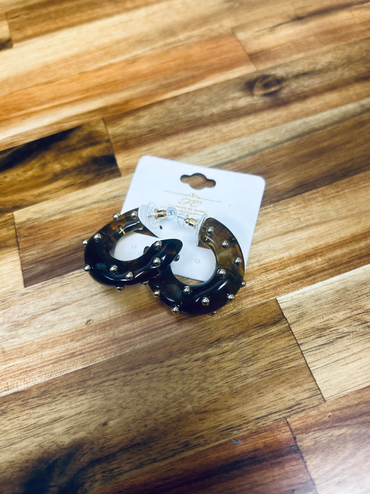 Tortoise and Gold Ball Hoops