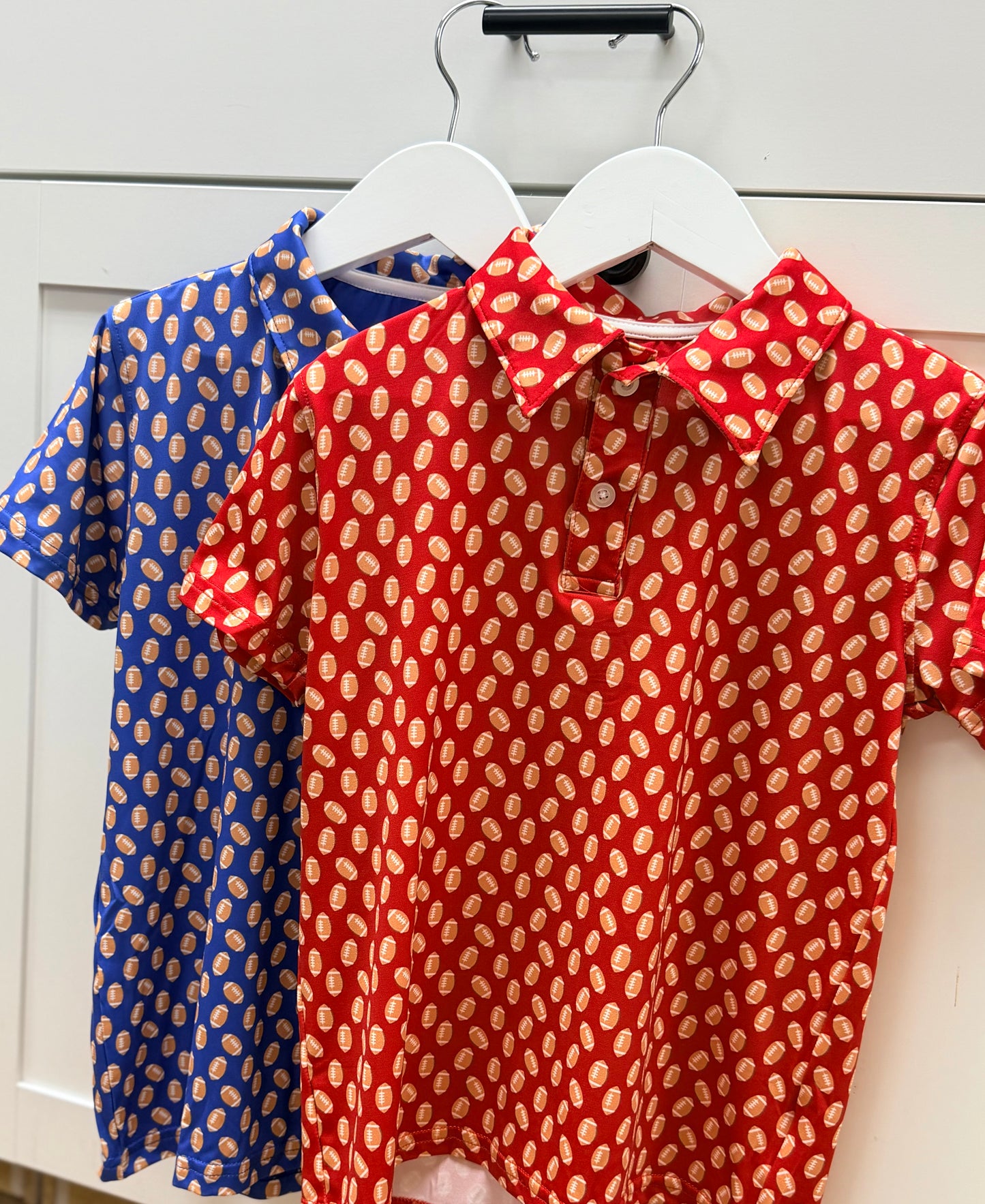 RuggedButts Red Football Frenzy Polo