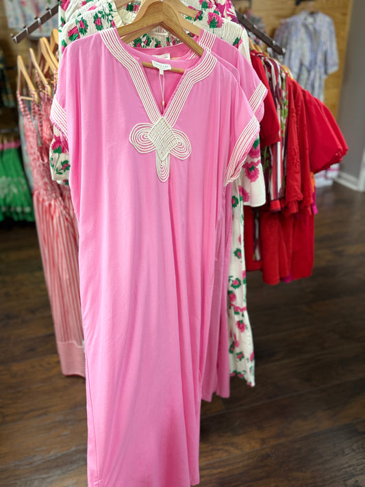 Entro Rope Trimmed Caftan Midi