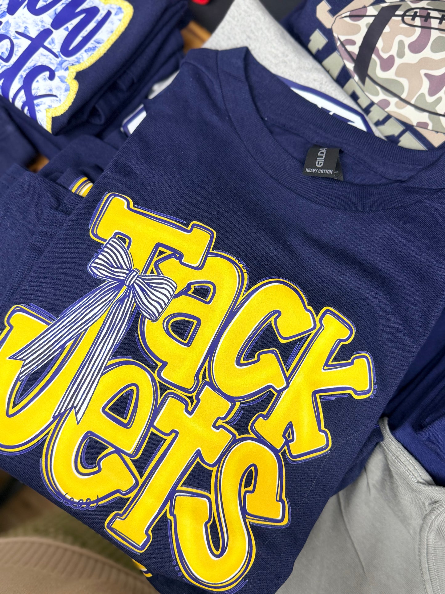 Jackets Stacked Bow Design Tee