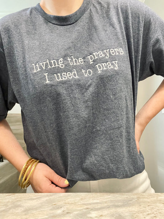 Embroidery Tee - Living the Prayers