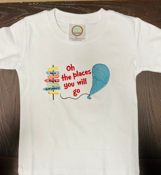 Sketch Stitch Shirt - Oh The Places