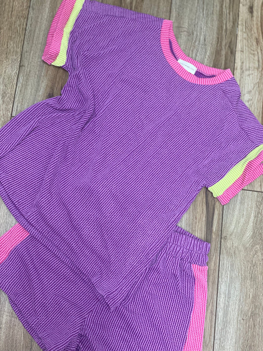 LM Colorblock Ribbed Set