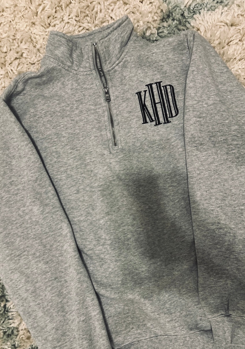 CR Crosswind Quarter Zip with Monogram