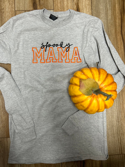 Embroidery Tee - Spooky Mama