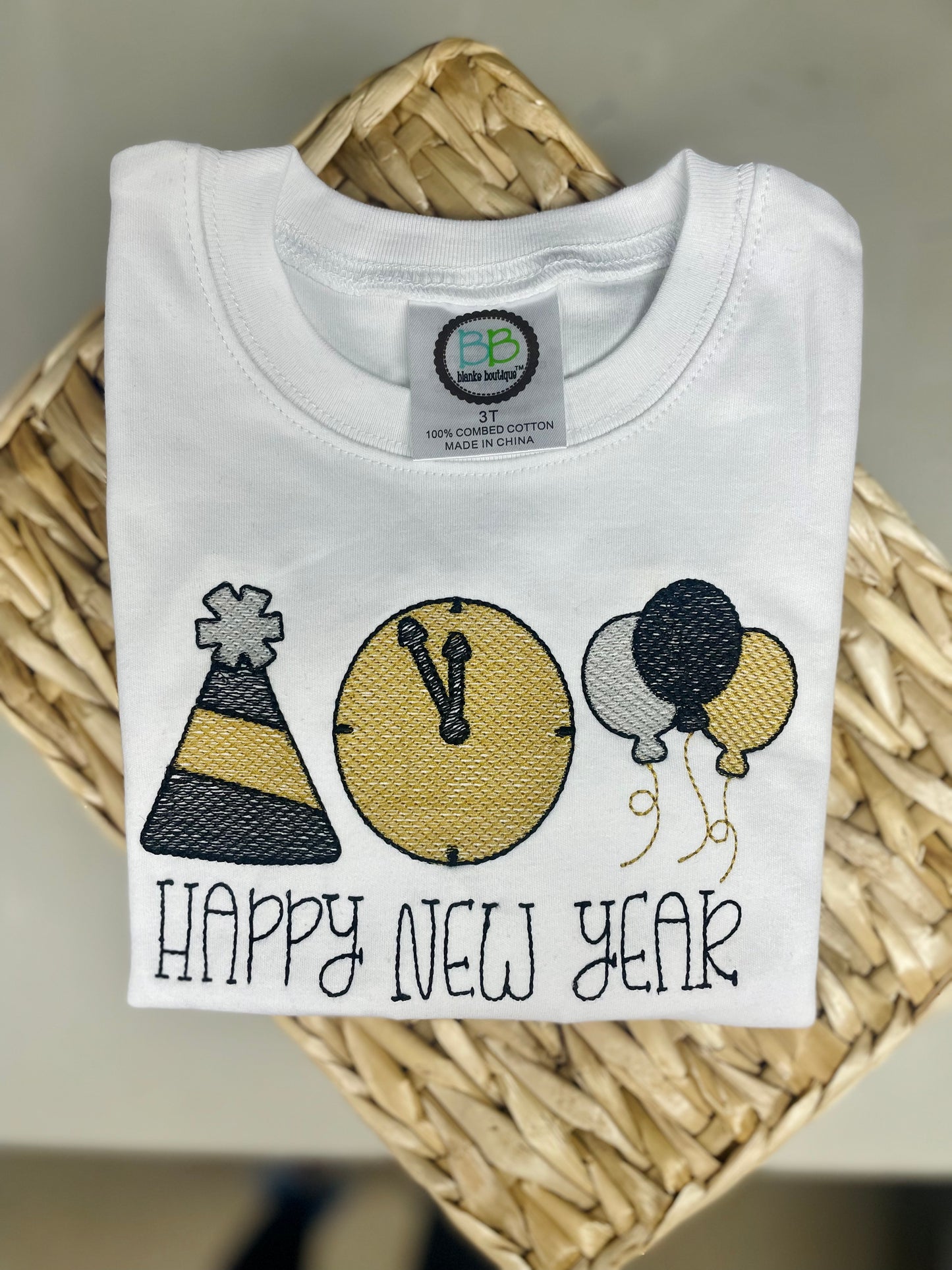 Sketch Stitch Shirt - Happy New Year