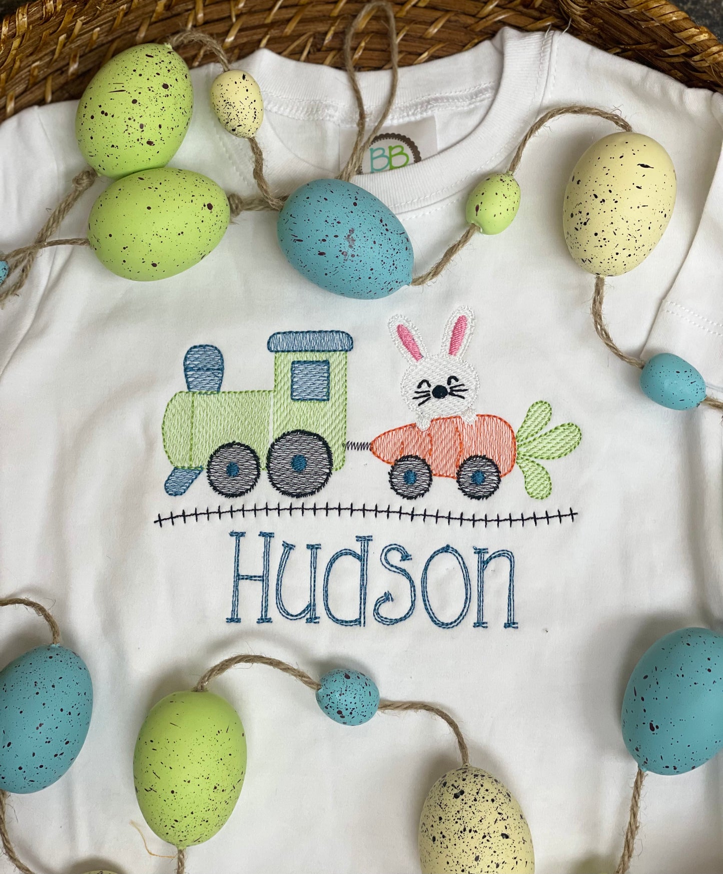 Sketch Stitch Shirt - Easter Train