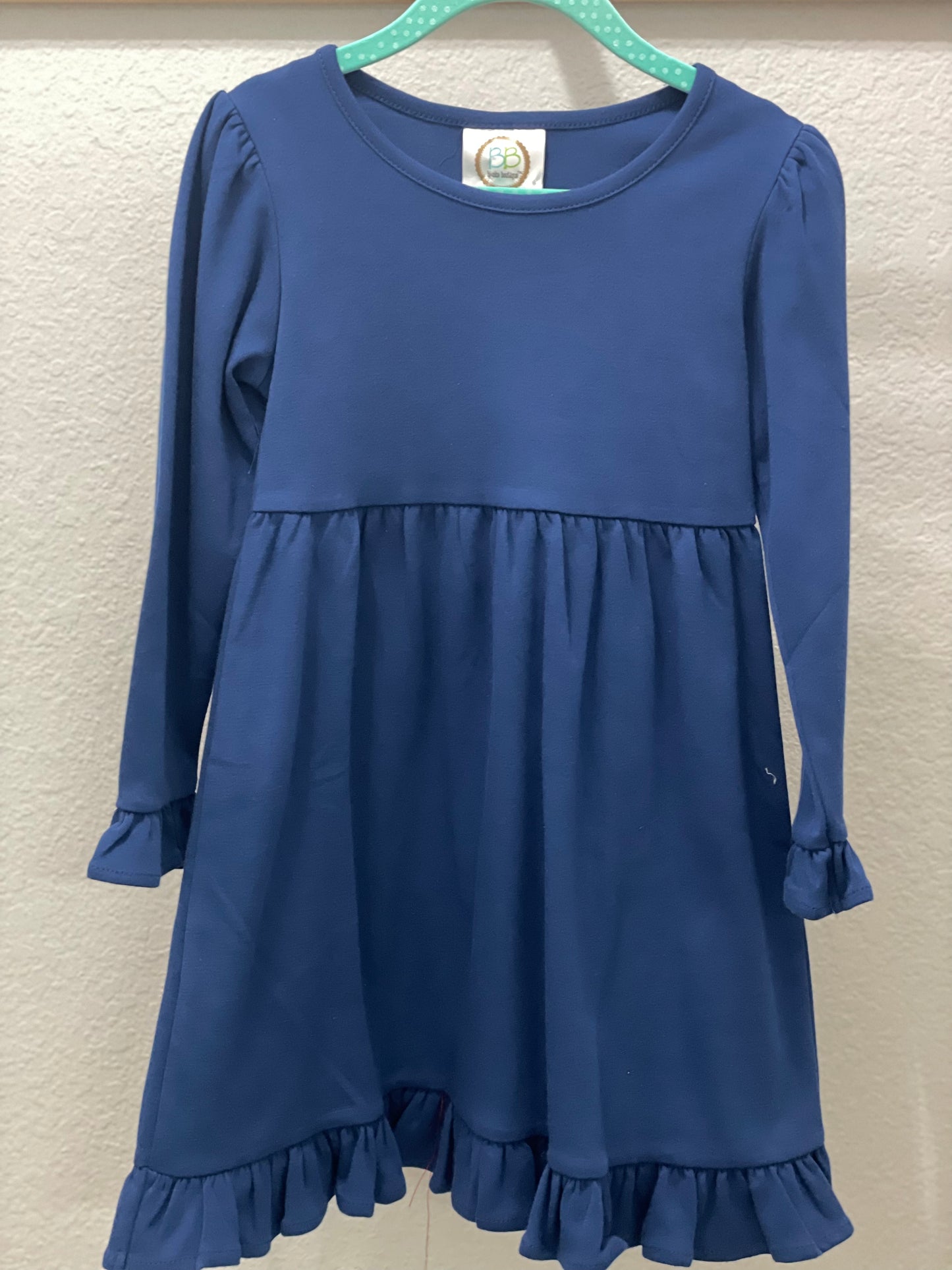 BB LS Girl Dress - Navy - 4T