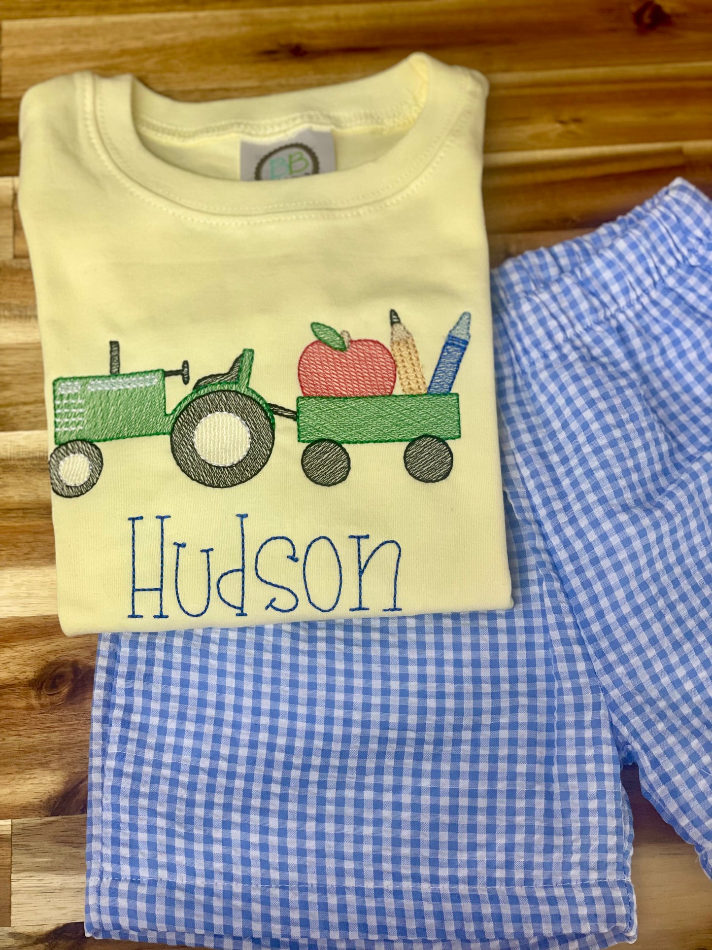 Sketch Stitch Shirt - School Tractor