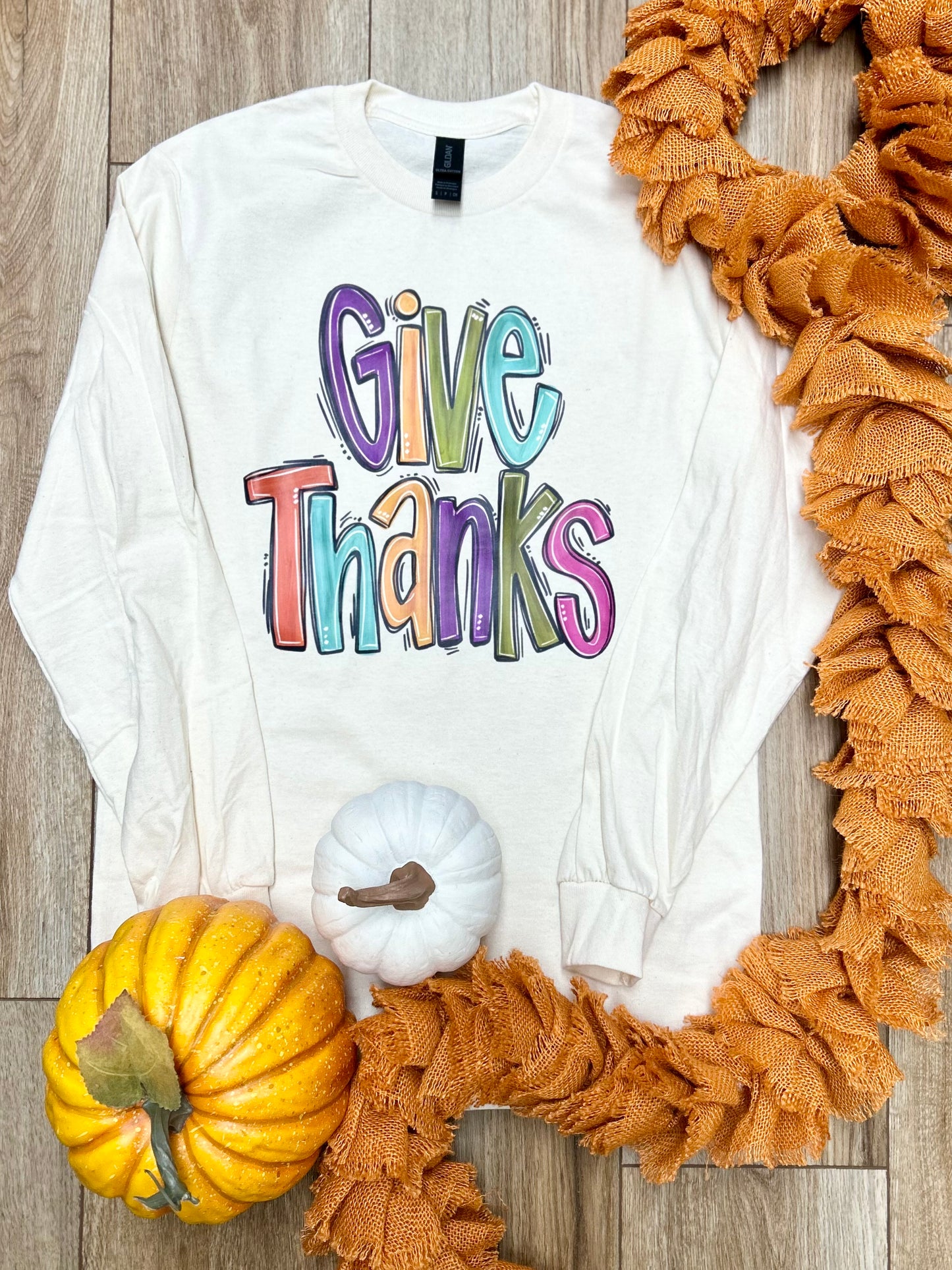 Sublimated Long Sleeve Tee - Give Thanks