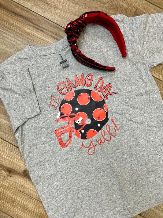 Sublimation Tee - Gameday Yall Red & Black