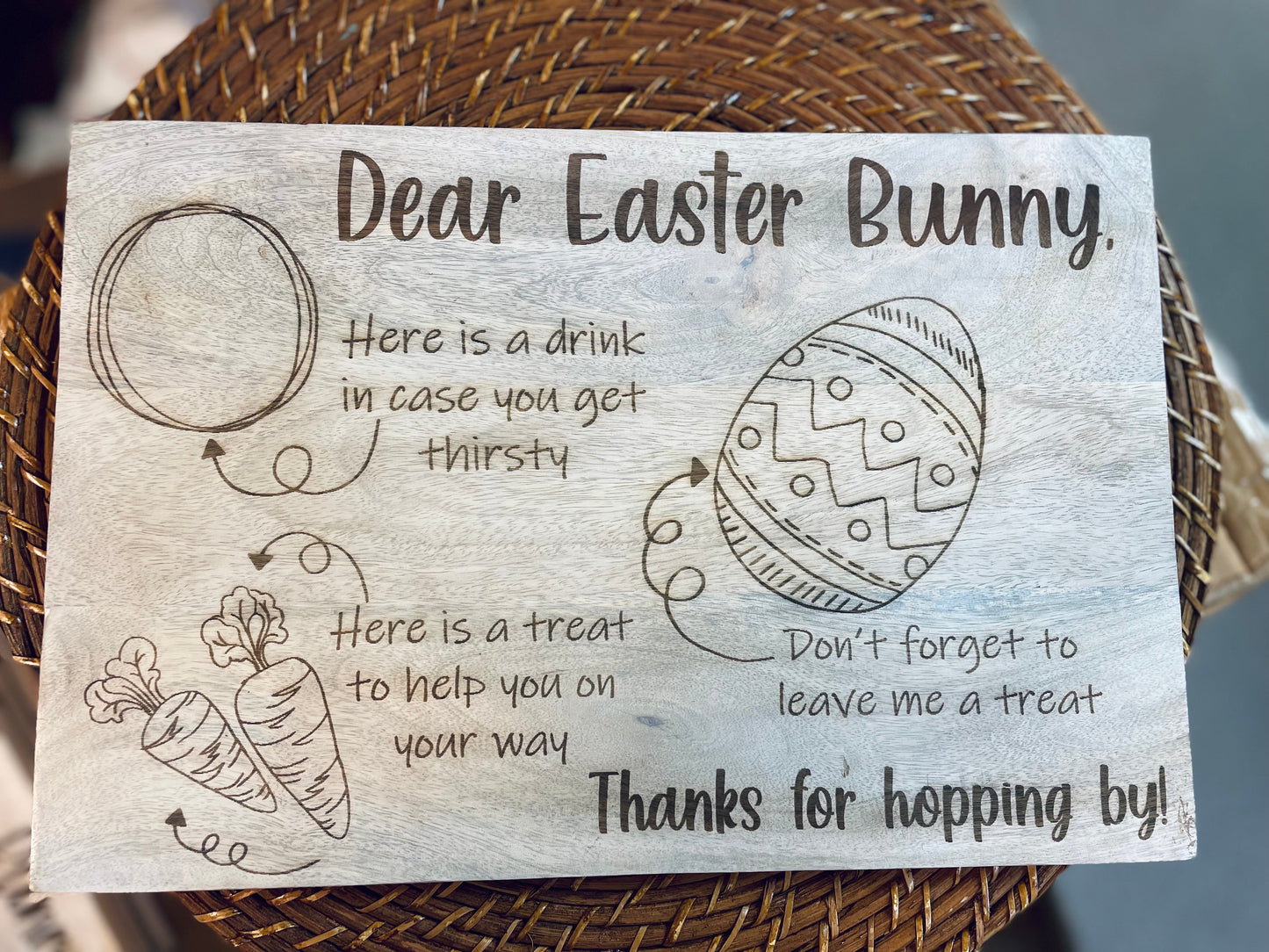 Dear Easter Bunny Serving Plate