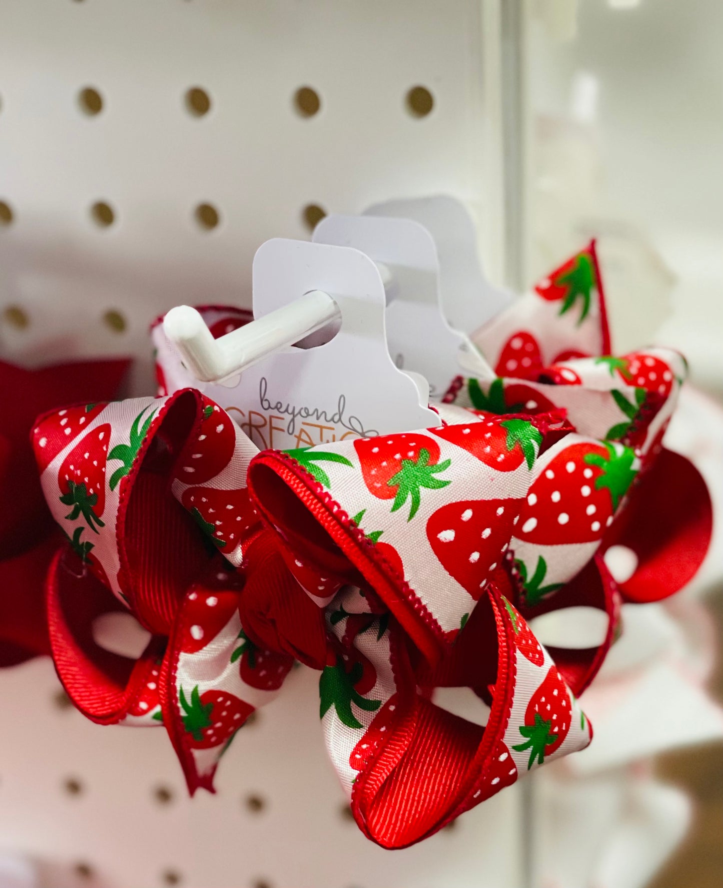 BC Strawberry Hairbows - 4.5" and 5.5"