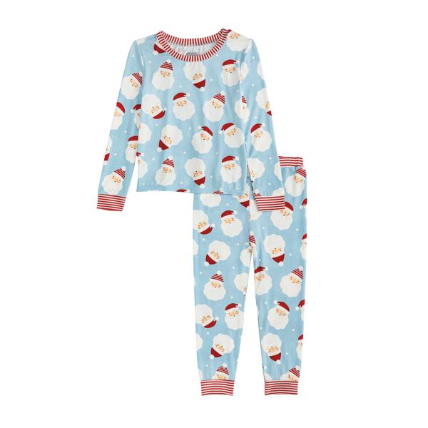 Mudpie Boy Santa Glow Pajama Set