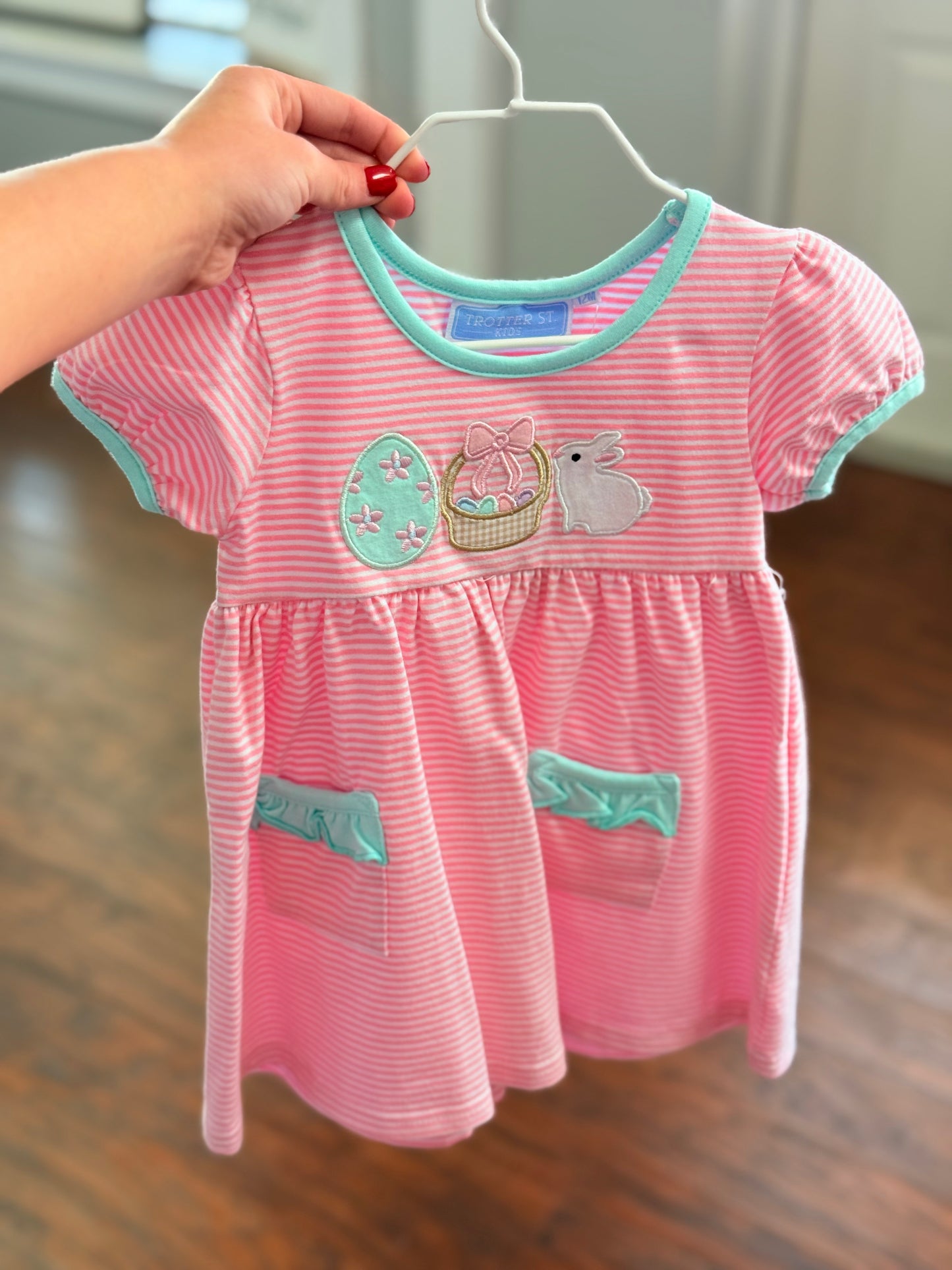 Trotter Street Bunnies & Basket Dress