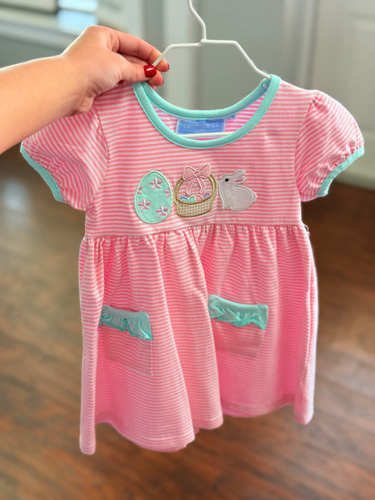 Trotter Street Bunnies & Basket Dress