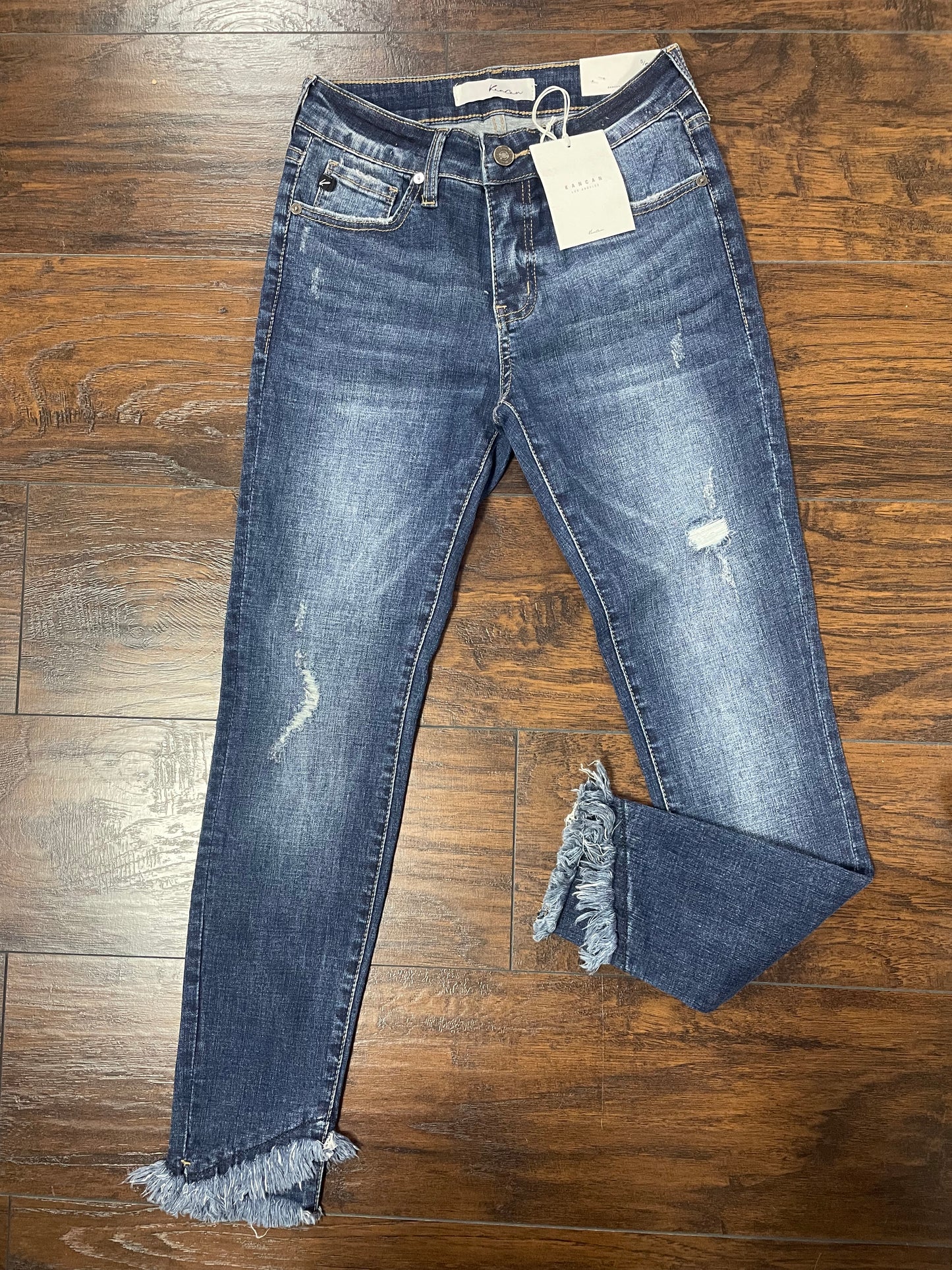 KC Distressed Midrise Ankle Skinny KC6240D