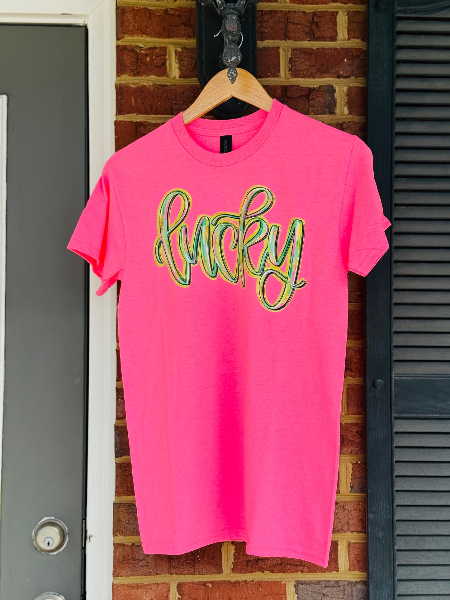 Lucky Watercolor Pink Tee