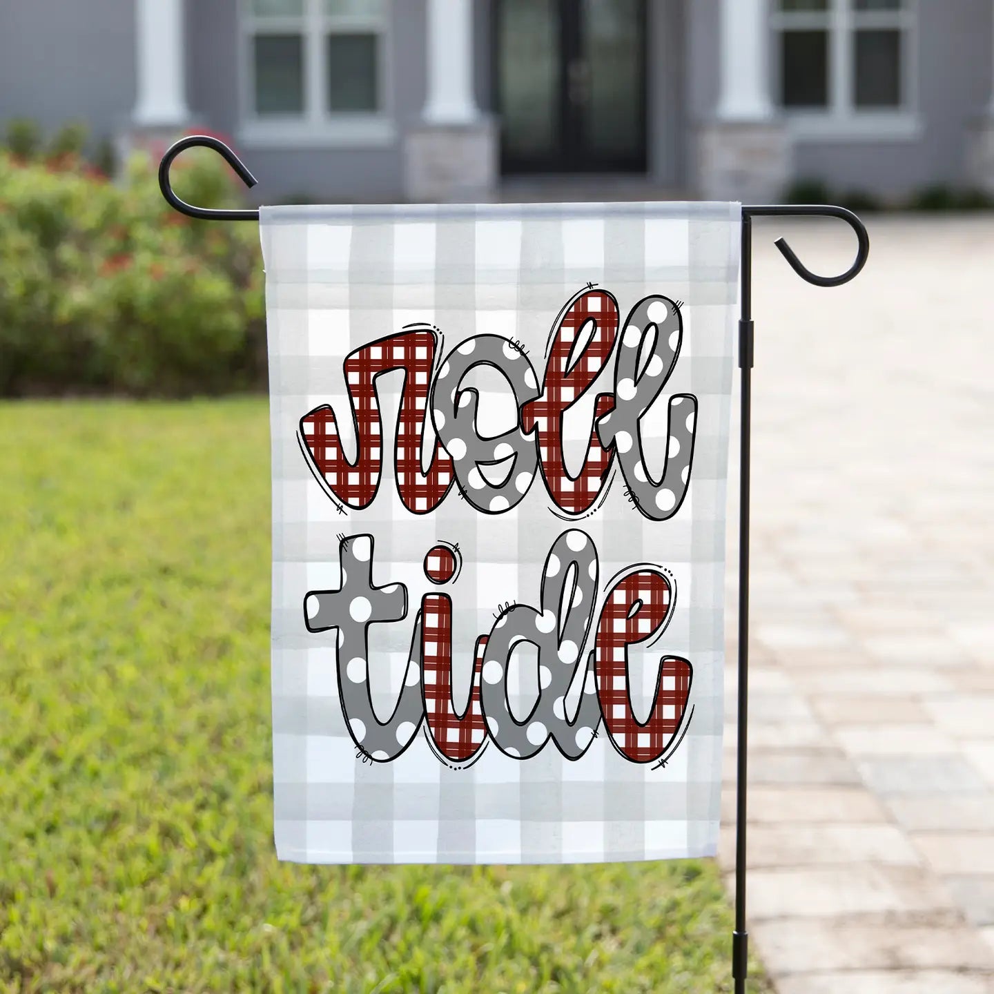 Navy Knot Garden Flags