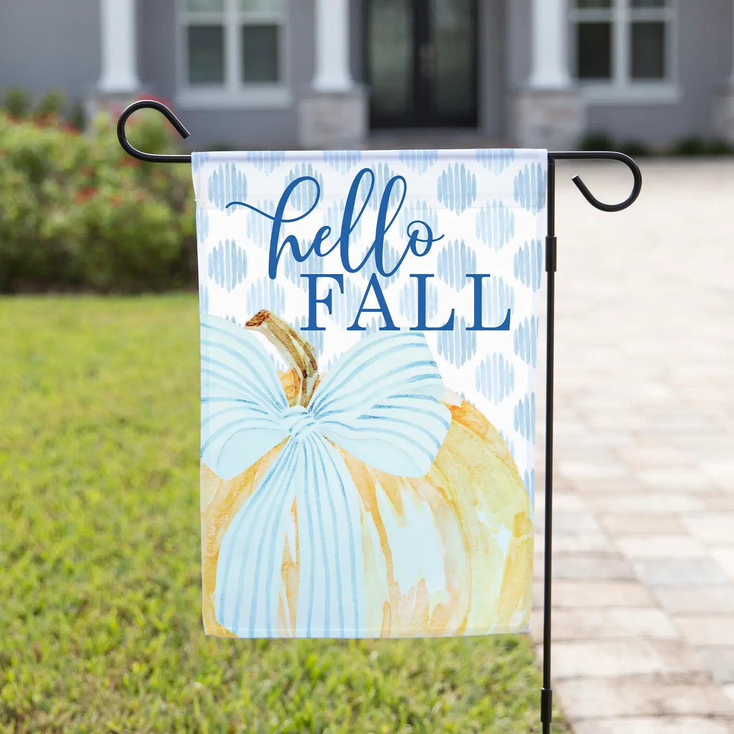 Navy Knot Garden Flags