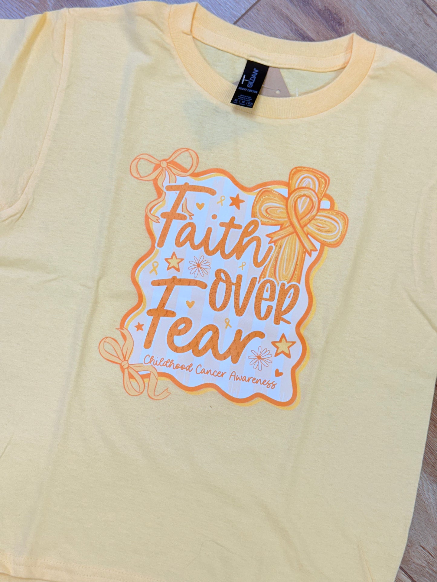 Faith Over Fear Yellow Tee