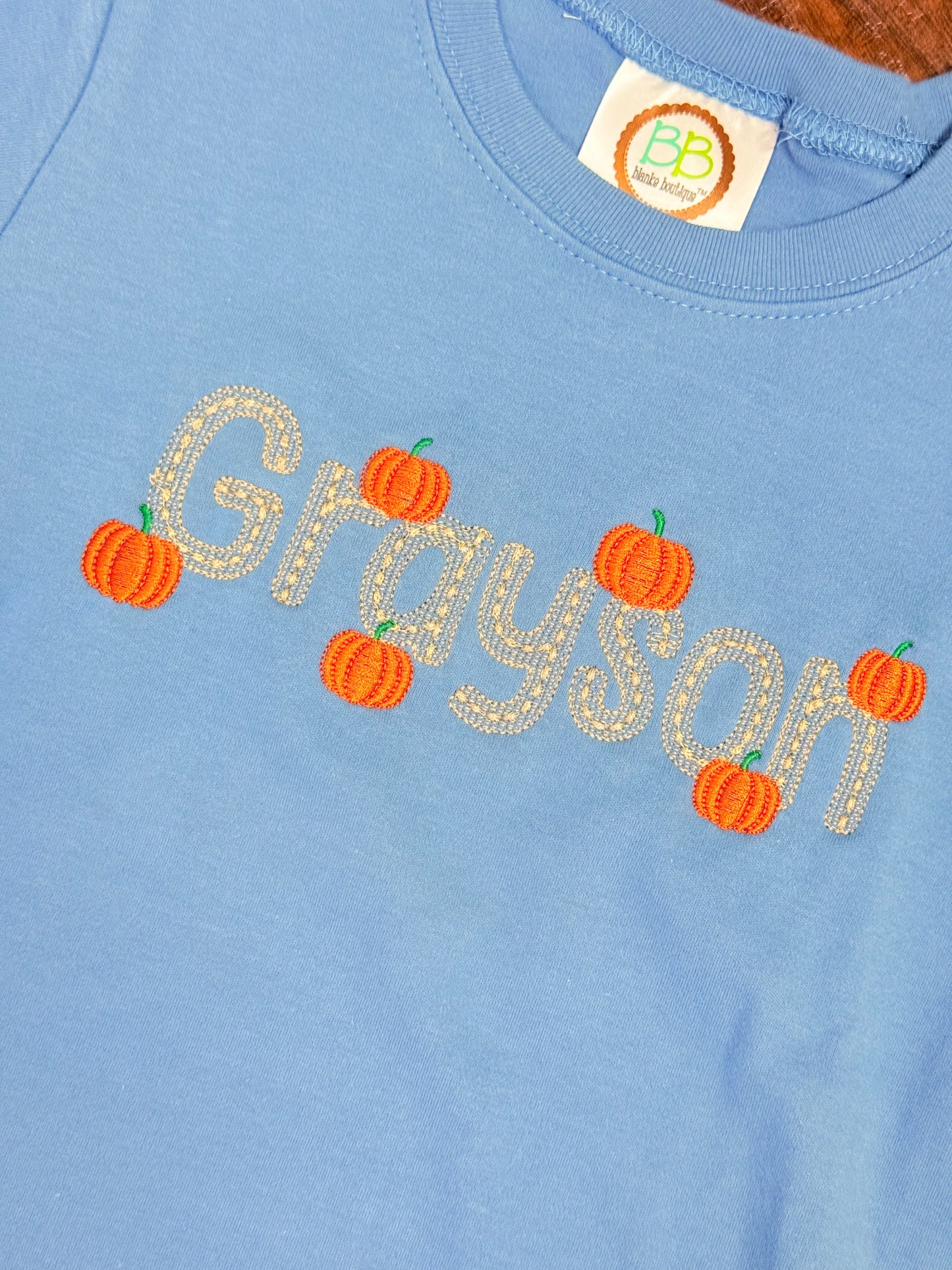 Embroidery Shirt - Pumpkin Patch Names