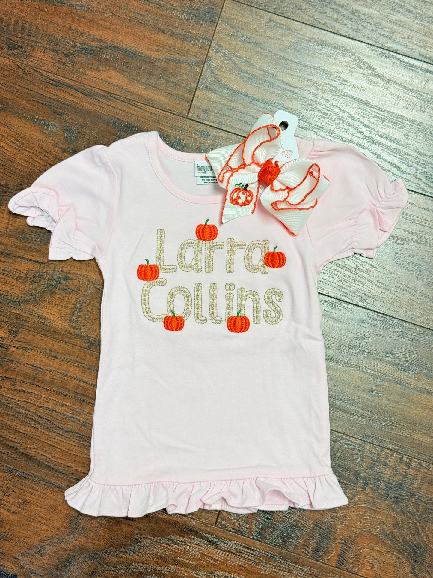 Embroidery Shirt - Pumpkin Patch Names