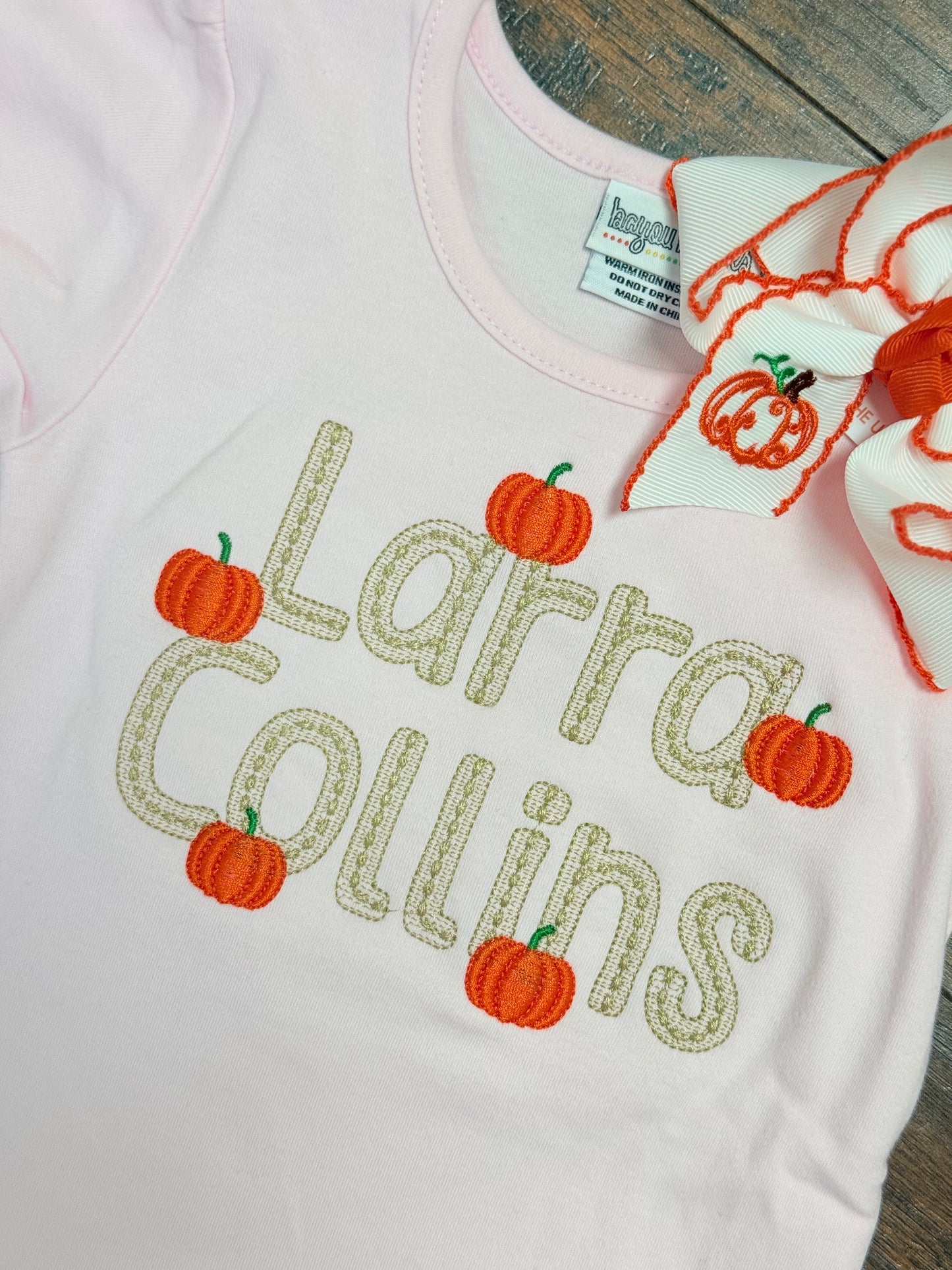 Embroidery Shirt - Pumpkin Patch Names